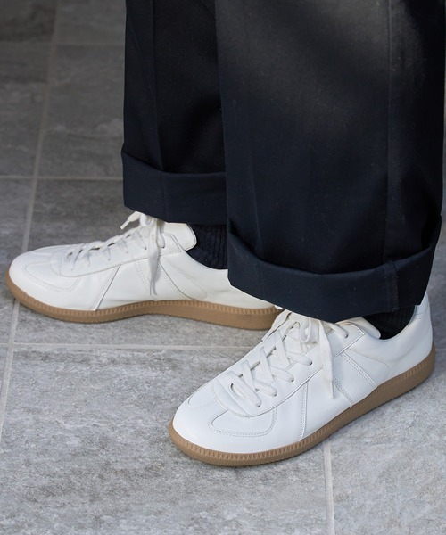 GERMAN TRAINER（ジャーマントレーナー）の「【SETUP7】REPRODUCT MILITALY GERMAN TRAINER ジャーマントレーナー（スニーカー・メンズ・ホワイト/ブラック/ホワイト系その他2/ホワイト系その他3/ブラック系その他2/グレー/ブラック系その他3・25cm/26cm/27cm/28cm）」の12枚目の写真