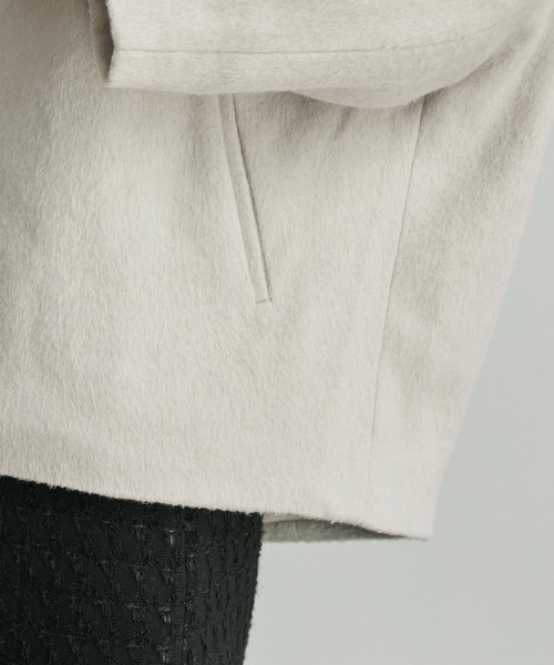 ビッグカラーコクーンショートコート