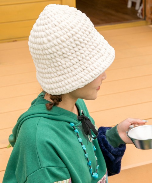 チャイハネ（チャイハネ）の「【チャイハネ】プクリチューリップハット（ハット・レディース・カラフル/ホワイト/ブラウン/ブラック・FREE）」の2枚目の写真