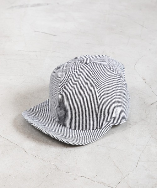 Mighty Shine（マイティシャイン）の「【MIGHTY SHINE】 FLIPCAP　DENIM（キャップ・メンズ・ブラック/インディゴブルー/ストライプ・FREE）」の3枚目の写真