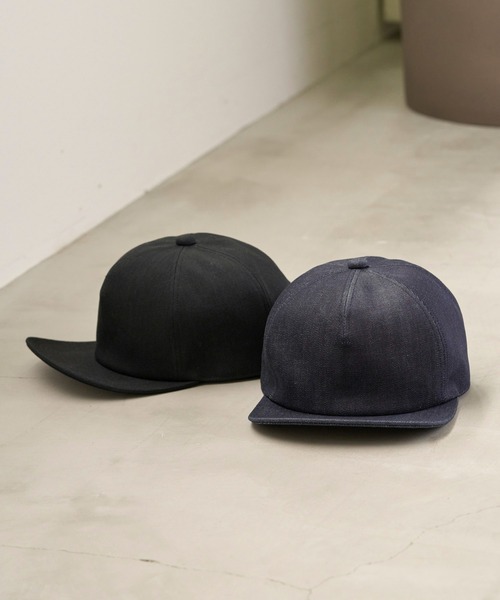 Mighty Shine（マイティシャイン）の「【MIGHTY SHINE】 FLIPCAP　DENIM（キャップ・メンズ・ブラック/インディゴブルー/ストライプ・FREE）」の7枚目の写真