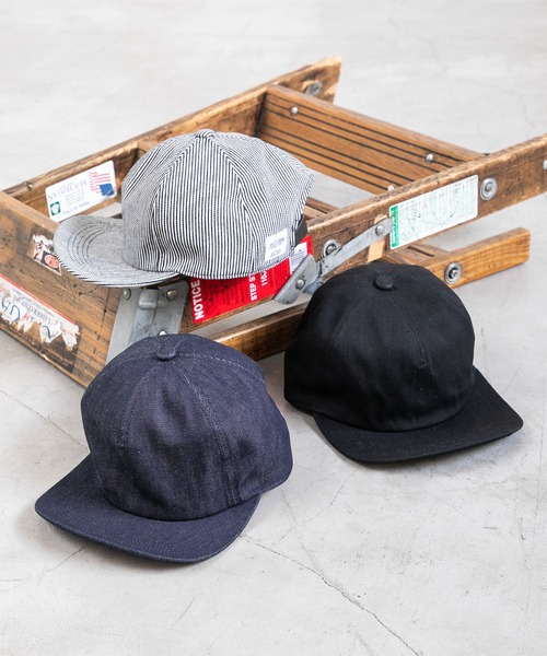 Mighty Shine（マイティシャイン）の「【MIGHTY SHINE】 FLIPCAP　DENIM（キャップ・メンズ・ブラック/インディゴブルー/ストライプ・FREE）」の10枚目の写真