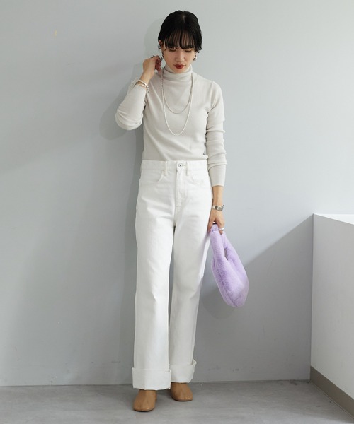 SHENERY(シーナリー)の「ハイネックリブニットプルオーバー(ニット/セーター・レディース・チャコールグレー/ライトグレー/ブラック/ピンク/ブルー・FREE)」の19枚目の写真