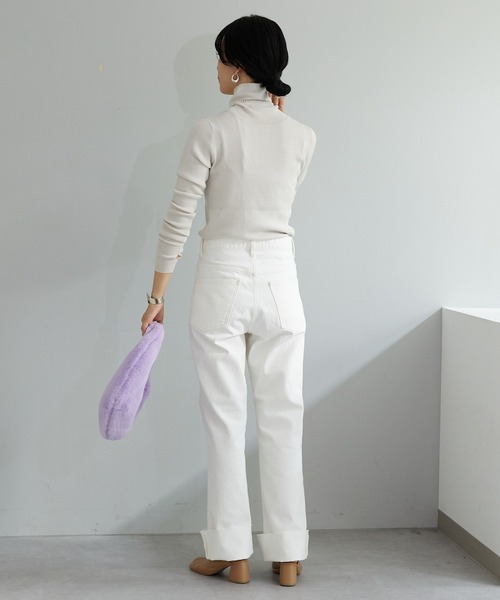 SHENERY(シーナリー)の「ハイネックリブニットプルオーバー(ニット/セーター・レディース・チャコールグレー/ライトグレー/ブラック/ピンク/ブルー・FREE)」の14枚目の写真