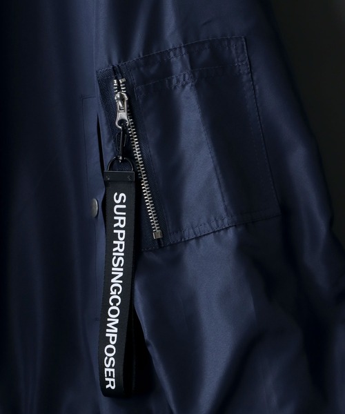 SITRY（シトリー）の「Big Silhouette MA-1/別注 ビッグシルエット MA-1 フライトジャケット ボマージャケット（MA-1・メンズ・ネイビー/カーキ/ブラック・M/L/XL）」の4枚目の写真