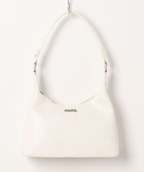 X-girl（エックスガール）の「【X-girl /エックスガール】 FAUX CROC MINI HAND BAG（ハンドバッグ・レディース・ブラック/ホワイト/ライトグリーン・FREE）」の2枚目の写真