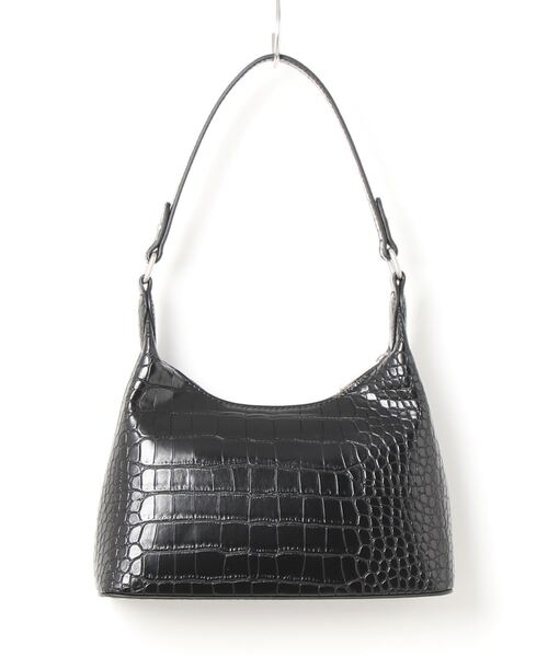 X-girl（エックスガール）の「【X-girl /エックスガール】 FAUX CROC MINI HAND BAG（ハンドバッグ・レディース・ブラック/ホワイト/ライトグリーン・FREE）」の4枚目の写真