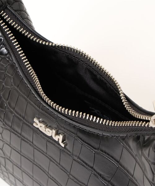 X-girl（エックスガール）の「【X-girl /エックスガール】 FAUX CROC MINI HAND BAG（ハンドバッグ・レディース・ブラック/ホワイト/ライトグリーン・FREE）」の6枚目の写真