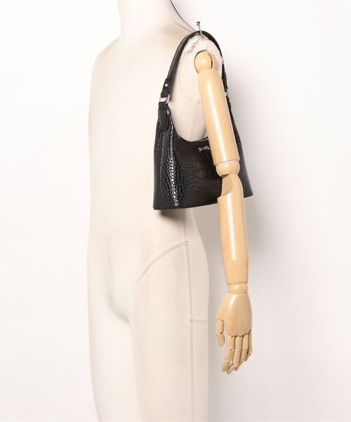 X-girl（エックスガール）の「【X-girl /エックスガール】 FAUX CROC MINI HAND BAG（ハンドバッグ・レディース・ブラック/ホワイト/ライトグリーン・FREE）」の7枚目の写真