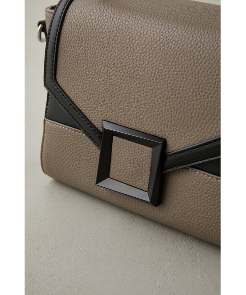AZUL by moussy(アズールバイマウジー)の「BLACK BUCKLE BAG/ブラックバックルバッグ(ショルダーバッグ・レディース・ホワイト系その他/ベージュ系その他/ブラック・FREE)」の14枚目の写真