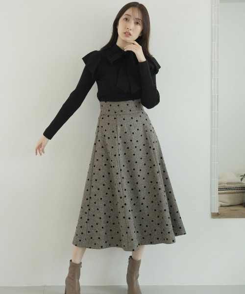 willselection ウィルセレクション フロッキードット スカート WILLSELECTION(ウィルセレクション)の「ドットフロッキー