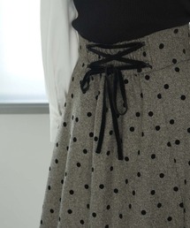 willselection ウィルセレクション フロッキードット スカート ドットフロッキースカート | ウィルセレクション(WILLSELLECTION