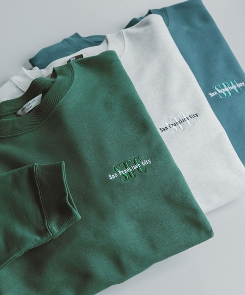 URBAN RESEARCH DOORS（アーバンリサーチドアーズ）の「ワンポイント刺繍スウェット（スウェット・メンズ・ライトグレー/グリーン/ブルー・MEDIUM/LARGE）」の8枚目の写真