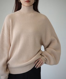 【cheriella】WEB限定片畦ハイネックニット
