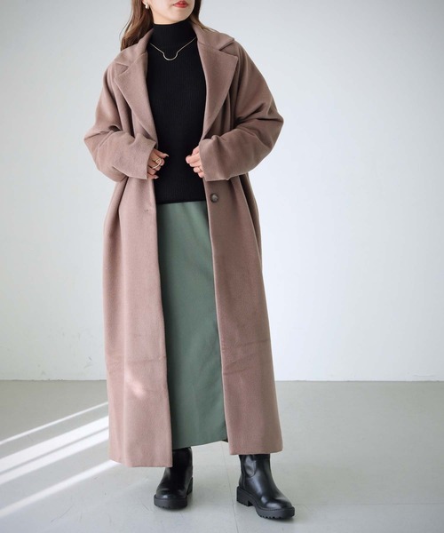 cheriella(シェリエラ)の「【cheriella】WEB限定片畦ハイネックニット(ニット/セーター・レディース・テラコッタ/グリーン/アイボリー/ブラック・M)」の13枚目の写真