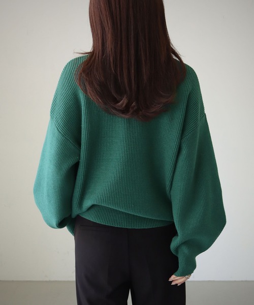 cheriella(シェリエラ)の「【cheriella】WEB限定片畦ハイネックニット(ニット/セーター・レディース・テラコッタ/グリーン/アイボリー/ブラック・M)」の15枚目の写真