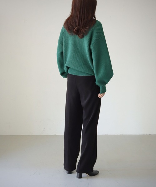 cheriella(シェリエラ)の「【cheriella】WEB限定片畦ハイネックニット(ニット/セーター・レディース・テラコッタ/グリーン/アイボリー/ブラック・M)」の19枚目の写真