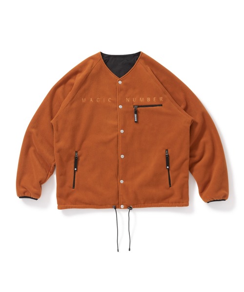 MAGIC NUMBER(マジック ナンバー)の「【MAGIC NUMBER】REVERSIBLE NO COLLAR FLEECE JK(ノーカラージャケット・メンズ・オリーブ/ブラック/ベージュ/オレンジ・MEDIUM/LARGE/X-LARGE)」の14枚目の写真