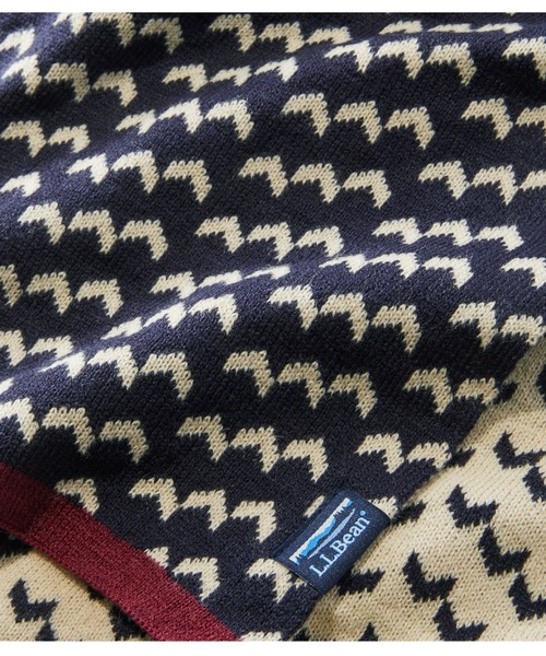 L.L.Bean（エルエルビーン）の「エル・エル・ビーン・ニット・スカーフ、プリント（マフラー・メンズ・ブルー系その他・OSFA）」の2枚目の写真