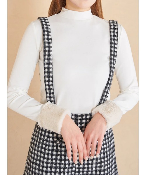 Darich(ダーリッチ)の「ハイウエストサスペンダーショートパンツ(その他パンツ・レディース・ブラウン/ブラック/チェック・M/S)」の14枚目の写真