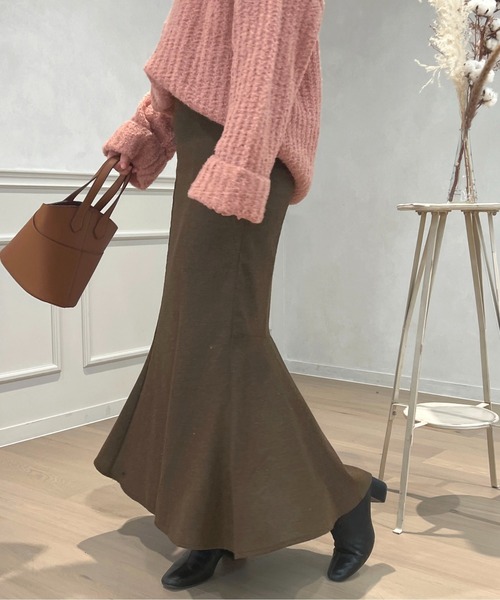 apres jour(アプレジュール)の「ウールライクマーメイドスカート【ZOZOTOWN限定アイテム】(スカート・レディース・ベージュ/ダークブラウン/オレンジ・X-LARGE/SMALL/MEDIUM)」の9枚目の写真