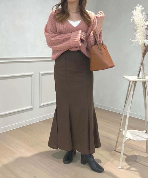 apres jour(アプレジュール)の「ウールライクマーメイドスカート【ZOZOTOWN限定アイテム】(スカート・レディース・ベージュ/ダークブラウン/オレンジ・X-LARGE/SMALL/MEDIUM)」の13枚目の写真