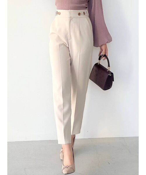 RESEXXY（リゼクシー）の「ハイウエストテーパードパンツ（その他パンツ・レディース・アイボリー/ブルー/ブラック・FREE）」の2枚目の写真