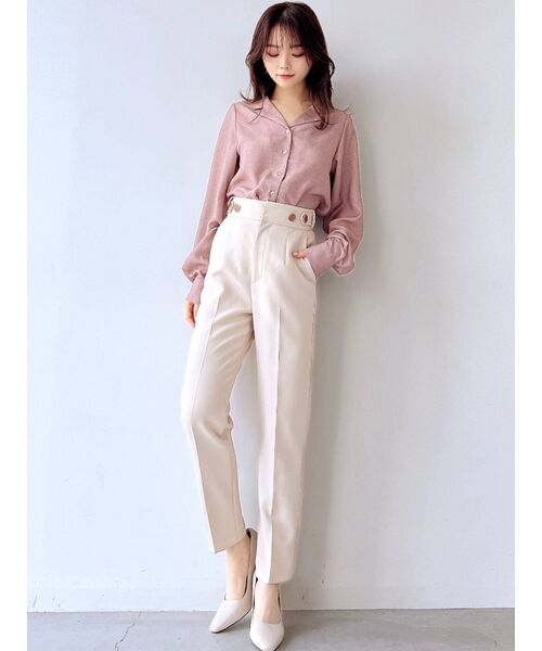 RESEXXY（リゼクシー）の「ハイウエストテーパードパンツ（その他パンツ・レディース・アイボリー/ブルー/ブラック・FREE）」の15枚目の写真