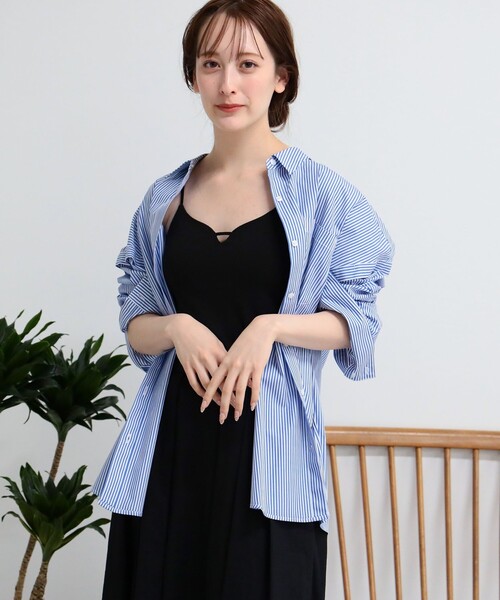 Ray BEAMS(レイビームス)の「Ray BEAMS / カットアウト スリーブ シャツ(シャツ/ブラウス・レディース・ホワイト/ブルー・ONE SIZE)」の16枚目の写真