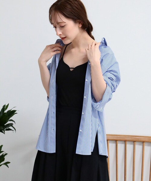 Ray BEAMS(レイビームス)の「Ray BEAMS / カットアウト スリーブ シャツ(シャツ/ブラウス・レディース・ホワイト/ブルー・ONE SIZE)」の17枚目の写真