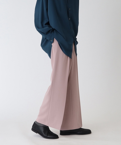 tk.TAKEO KIKUCHI（ティーケータケオキクチ）の「◆カラーワイドフレアパンツ（その他パンツ・メンズ・ブルー/ベビーピンク/アイボリー/グリーン/ブラック/マスタード/レンガ・02/03/66）」の12枚目の写真