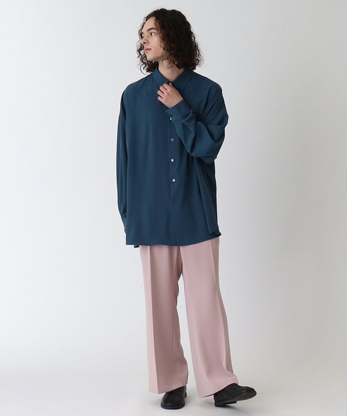 tk.TAKEO KIKUCHI（ティーケータケオキクチ）の「◆カラーワイドフレアパンツ（その他パンツ・メンズ・ブルー/ベビーピンク/アイボリー/グリーン/ブラック/マスタード/レンガ・02/03/66）」の18枚目の写真