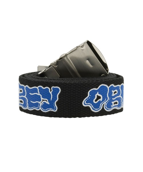 OBEY（オベイ）の「OBEY/オベイ　タギングロゴガチャベルト（ベルト・メンズ・グリーン/ブラック・FREE）」の3枚目の写真