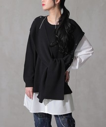 kOhAKU | 『異素材ドッキング変形ニット』(ニット/セーター)