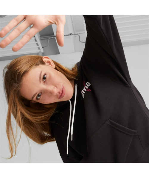 PUMA(プーマ)の「PUMA プーマ ウィメンズ PUMA TEAM フーディー(スウェット・レディース・ピンク/ライトグレー/ブラック・MEDIUM/SMALL/LARGE/X-SMALL)」の11枚目の写真