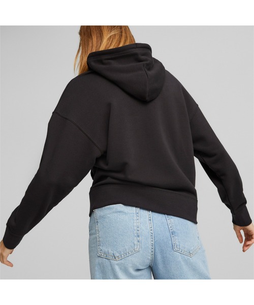 PUMA(プーマ)の「PUMA プーマ ウィメンズ PUMA TEAM フーディー(スウェット・レディース・ピンク/ライトグレー/ブラック・MEDIUM/SMALL/LARGE/X-SMALL)」の6枚目の写真
