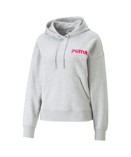 PUMA(プーマ)の「PUMA プーマ ウィメンズ PUMA TEAM フーディー(スウェット・レディース・ピンク/ライトグレー/ブラック・MEDIUM/SMALL/LARGE/X-SMALL)」の17枚目の写真