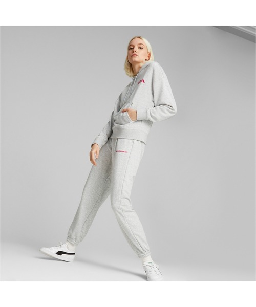 PUMA(プーマ)の「PUMA プーマ ウィメンズ PUMA TEAM フーディー(スウェット・レディース・ピンク/ライトグレー/ブラック・MEDIUM/SMALL/LARGE/X-SMALL)」の7枚目の写真