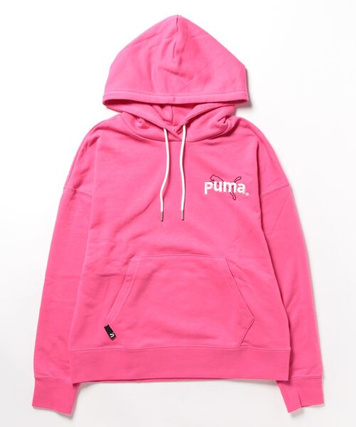 PUMA(プーマ)の「PUMA プーマ ウィメンズ PUMA TEAM フーディー(スウェット・レディース・ピンク/ライトグレー/ブラック・MEDIUM/SMALL/LARGE/X-SMALL)」の15枚目の写真