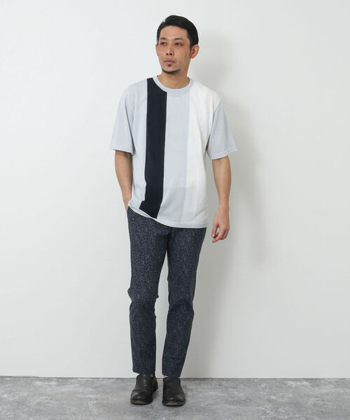 Stutostein Nolley's（シュテットシュタインノーリーズ）の「切替ニットTシャツ（吸水速乾・消臭抗菌加工素材）（ニット/セーター・メンズ・ネイビー/グレー系その他/ブルー系その他・M/L）」の22枚目の写真