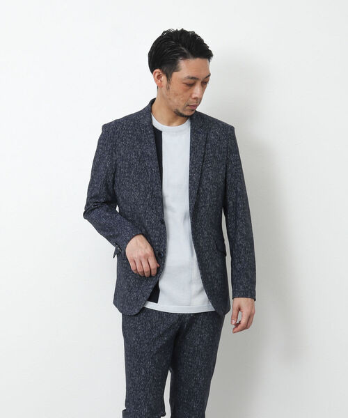 Stutostein Nolley's（シュテットシュタインノーリーズ）の「切替ニットTシャツ（吸水速乾・消臭抗菌加工素材）（ニット/セーター・メンズ・ネイビー/グレー系その他/ブルー系その他・M/L）」の13枚目の写真