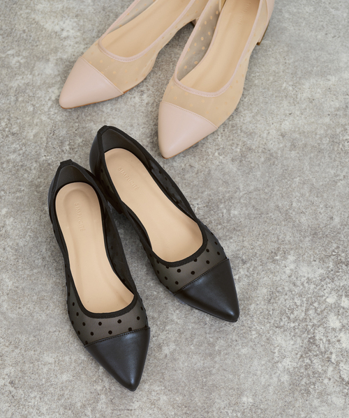 B.C STOCK（ベーセーストック）の「シアードットパンプス（パンプス・レディース・ブラック/ベージュ・SMALL/MEDIUM/LARGE）」の3枚目の写真