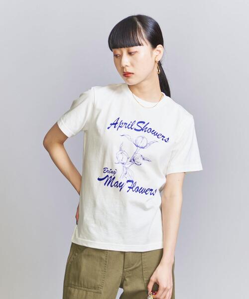 WAVE UNION（ウェーブユニオン）の「＜WAVE UNION＞FLOWER Tシャツ（Tシャツ/カットソー・レディース・ホワイト・M）」の14枚目の写真