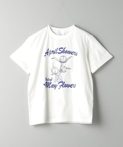 WAVE UNION（ウェーブユニオン）の「＜WAVE UNION＞FLOWER Tシャツ（Tシャツ/カットソー・レディース・ホワイト・M）」の6枚目の写真