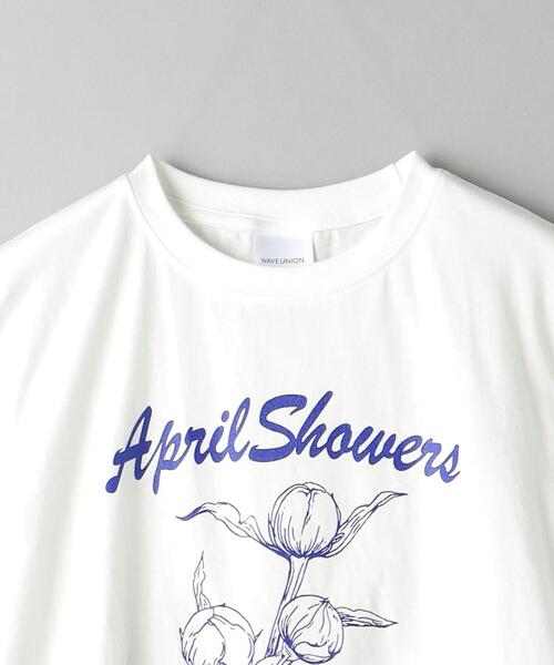 WAVE UNION（ウェーブユニオン）の「＜WAVE UNION＞FLOWER Tシャツ（Tシャツ/カットソー・レディース・ホワイト・M）」の9枚目の写真