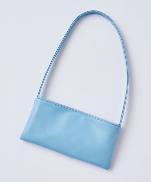 FEKETE(フェケテ)の「FEKETE LOGO VEGAN LEATHER MINI BAG / フェイクレザーミニバッグ(ハンドバッグ・レディース・ライトブルー/シルバー・FREE)」の13枚目の写真
