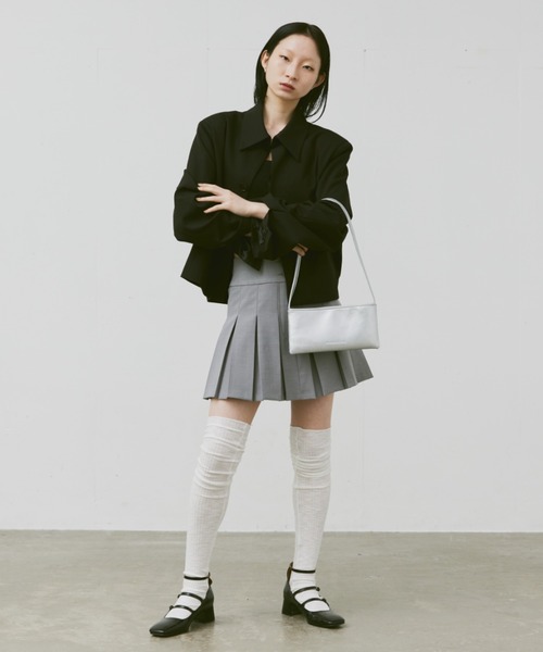 FEKETE(フェケテ)の「FEKETE LOGO VEGAN LEATHER MINI BAG / フェイクレザーミニバッグ(ハンドバッグ・レディース・ライトブルー/シルバー・FREE)」の9枚目の写真