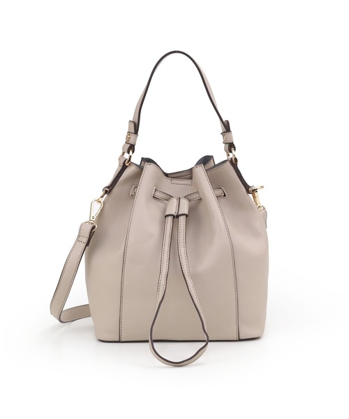 MIAN (ミアン)の「【MIAN】巾着2wayショルダー LOTUS 2221-217-1(ショルダーバッグ・レディース・ブラック/アイボリー/グレイッシュベージュ/モカ/イエロー/シルバー・FREE)」の4枚目の写真