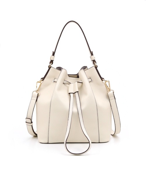 MIAN (ミアン)の「【MIAN】巾着2wayショルダー LOTUS 2221-217-1(ショルダーバッグ・レディース・ブラック/アイボリー/グレイッシュベージュ/モカ/イエロー/シルバー・FREE)」の1枚目の写真