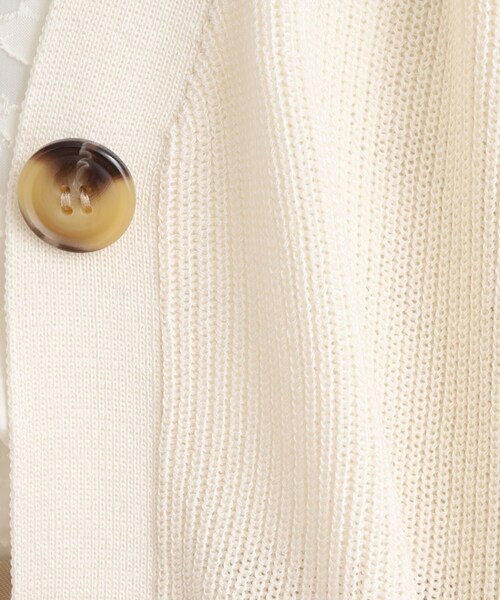 DRESKIP（ドレスキップ）の「◆片畦編ドルマンVネックニットカーディガン（カーディガン/ボレロ・レディース・黄緑系/ナチュラル/ブラック・02/03）」の8枚目の写真